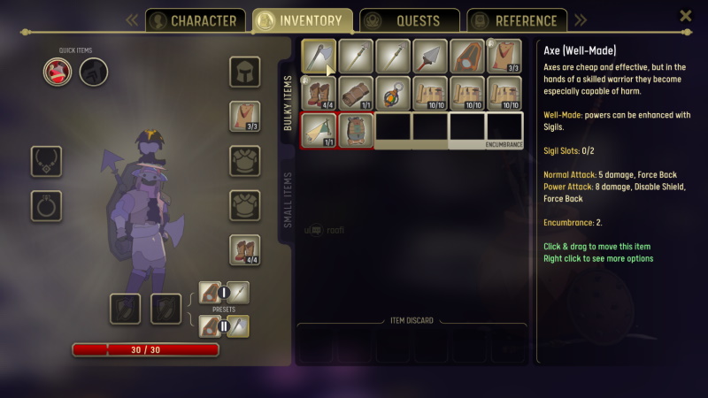 The new inventory system