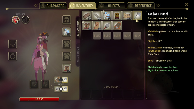 The old inventory system